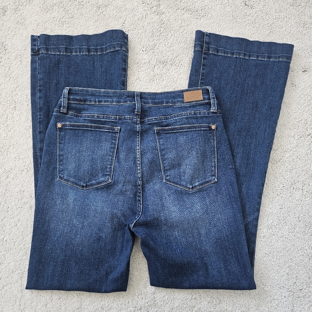 NWOT Judy Blue | Trouser Flare Button Fly Dark Denim Jeans, Womens 13/31 - Picture 8 of 9